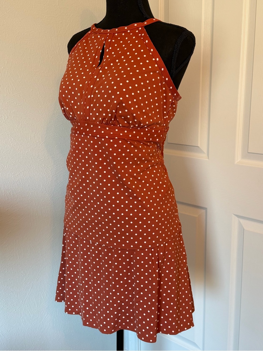 Lands' End SWIM Polka Dot Swim top+skirt - Picture 3 of 11